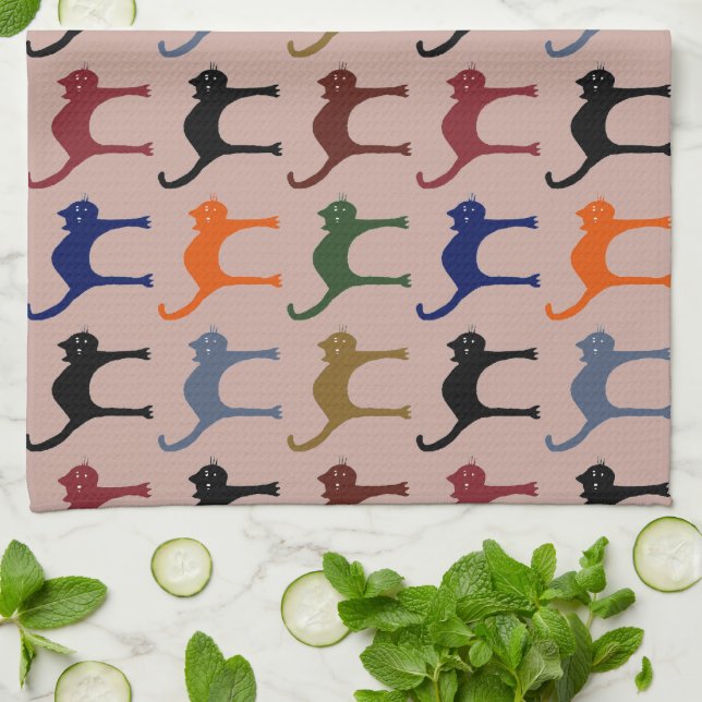 little cats tea towel (Folded)