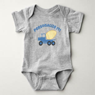 Little Cement Truck Baby Bodysuit