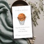 Little Champ Basketball Diaper Raffle Baby Shower Enclosure Card<br><div class="desc">For any further customisation or any other matching items,  please feel free to contact me at yellowfebstudio@gmail.com</div>