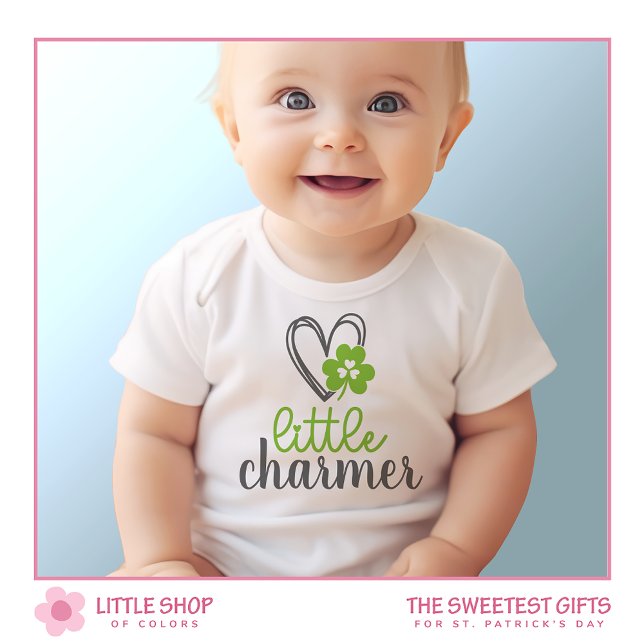 Little Charmer Shamrock St Patrick’s Day Baby Bodysuit (Creator Uploaded)