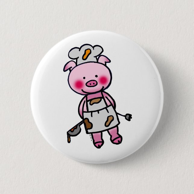 Little chef 6 cm round badge (Front)