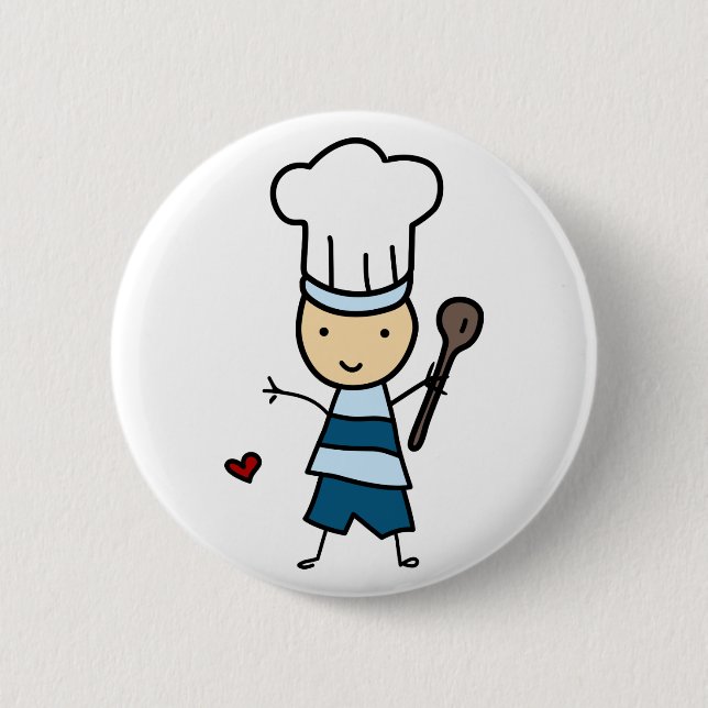 Little Chef Boy 6 Cm Round Badge (Front)