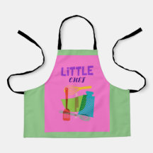 Little Chef cooking utensils on Apron