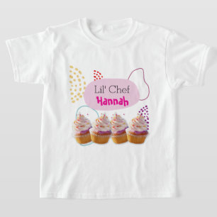 Little Chef Cupcake Baking Party Outfit  T-Shirt