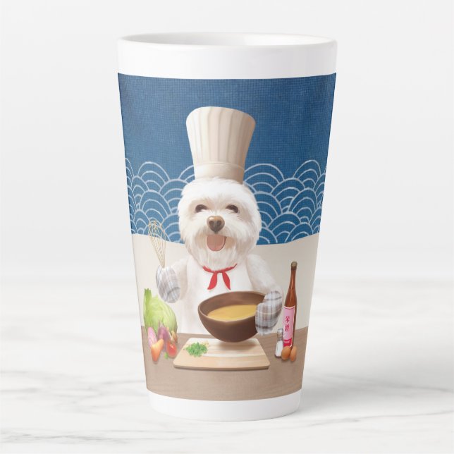 Little Chef Dog Latte Mug (Front)