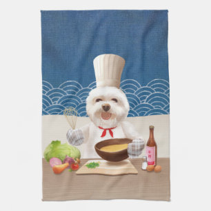 Little Chef Dog Tea Towel