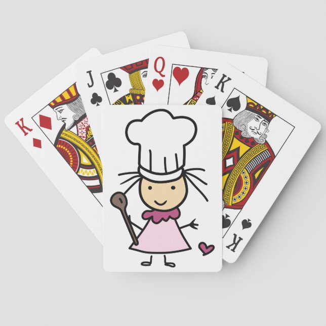 Little Chef Girl Playing Cards (Back)