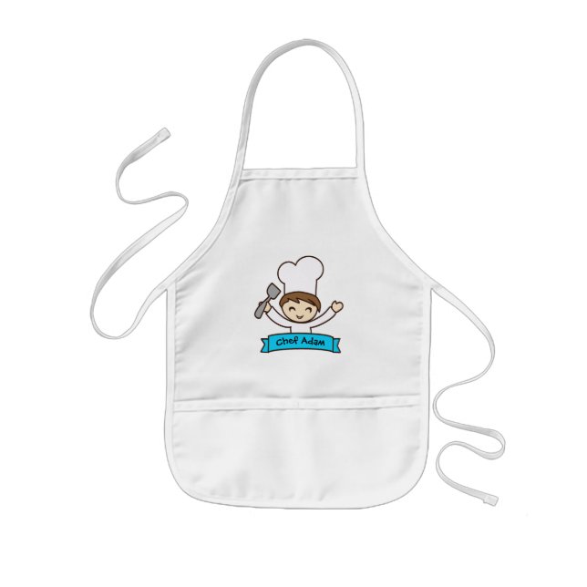 "Little Chef" Kids' Graphic Apron (Front)