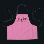 Little Chef Script Girl Name Pink personalised Apron<br><div class="desc">Our children have always loved to help with the baking and cooking at home. We've encouraged this love for the culinary arts at a young age and it inspired these personalised "Little Chef" aprons. Nurture your child's passion for cooking with our Pink Personalised "Little Chef" Aprons. These aprons are crafted...</div>