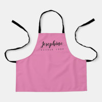 Little Chef Script Girl Name Pink personalised