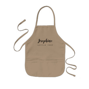 Little Chef Script Name Simple personalised Kids Apron