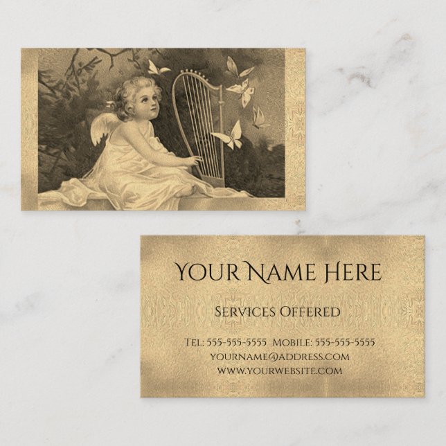 Little Cherub Smiling Business Card (Front/Back)