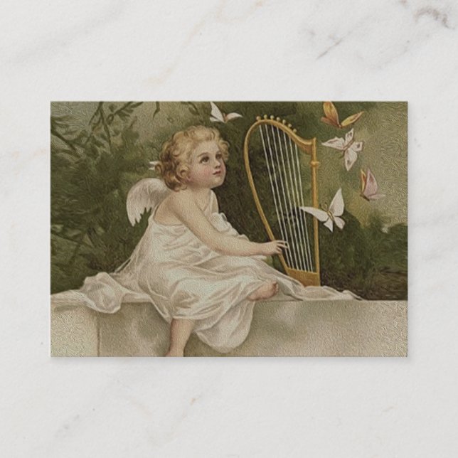 Little Cherub Smiling Business Card (Front)