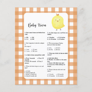 Little chick - Baby Trivia   Baby Shower Game