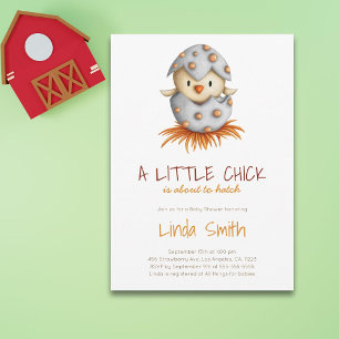 Little Chick Bird Gender Neutral Baby Shower Invitation