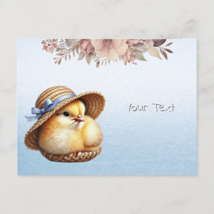 Little Chick Blue Ribbon Postcard
