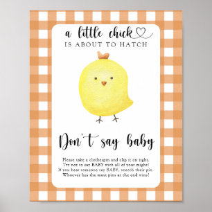 Little Chick Don't say baby Poster