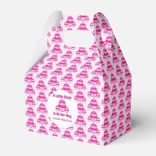Little Chick Easter Baby Shower Favour Box (Front Side)