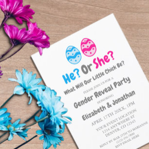 Little Chick Gender Reveal Invitation