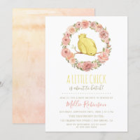 Little Chick Is About To Hatch Floral Baby Shower