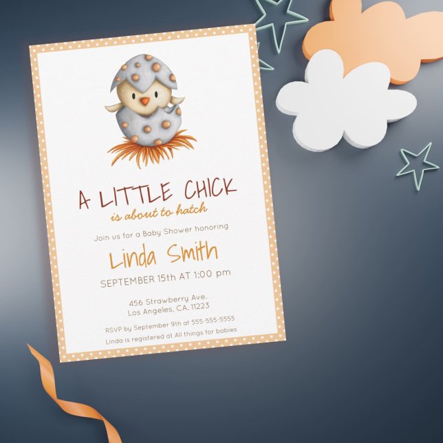 Little chick neutral baby shower invitation (Creator Uploaded)