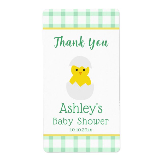 Little Chick To Hatch Gender Neutral Baby Shower (Front)