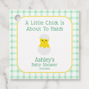 Little Chick To Hatch Gender Neutral Baby Shower Favour Tags