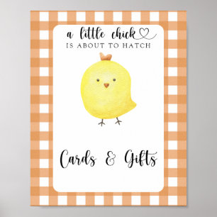 Little chicken - cards and gifts baby shower poster