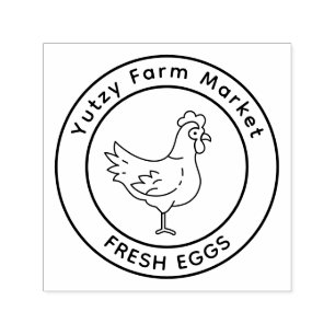 Little Chicken Farm Market Self-inking Stamp