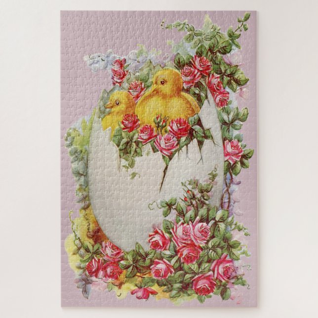 Little Chicks in an Egg Shell Large Puzzle (Vertical)