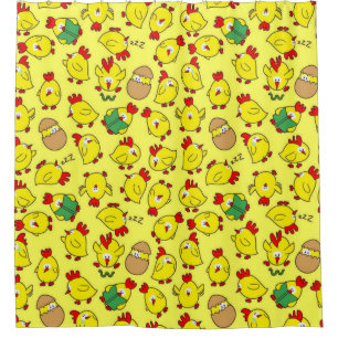 Little Chicky Chicky Shower Curtain