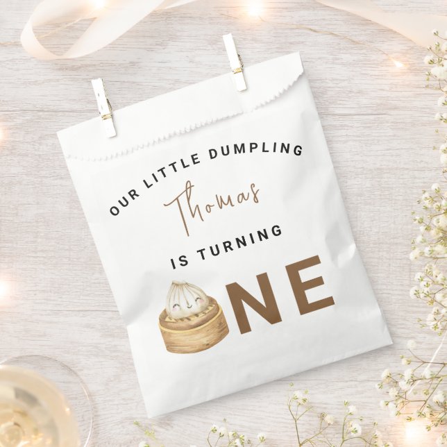 Little Chinese dumpling first Birthday Party  Favour Bag (Clipped)