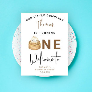 Little Chinese dumpling first Birthday Party  Poster