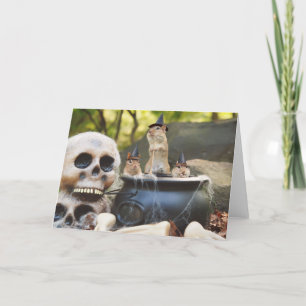 Little Chipmunk Witches Greeting Card