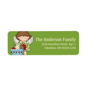 Little Christmas Angel Return Address Label - d2