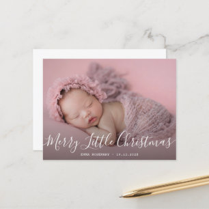 LITTLE CHRISTMAS   baby birth announcement card