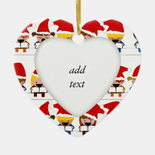 Little Christmas Carolers Ceramic Ornament