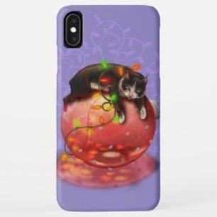 Little Christmas Cat Lights Garland Winter Magic iPhone XS Max Case
