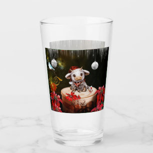 Little christmas cow glass
