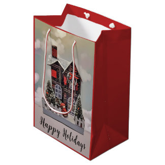 Little Christmas House Gift Bag