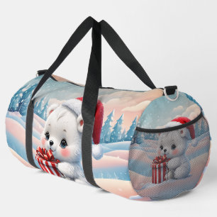 Little Christmas polar bear Duffle Bag