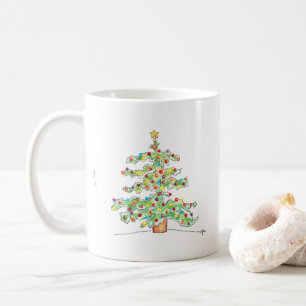 Little Christmas Tree With Colourful Ornaments Coffee Mug