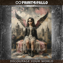 Little city angel child in Italy -  Tissue Paper