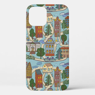 little city houses pattern  iPhone 12 case