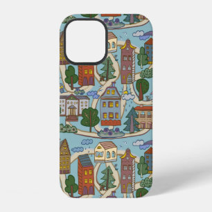 little city houses pattern iPhone 12 case