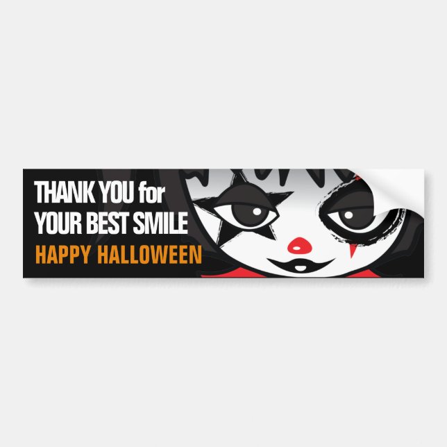 Little Clown Crime Watch Halloween ver Bumper Sticker (Front)