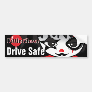 Little Clown Drive Safe Bumper Sticker