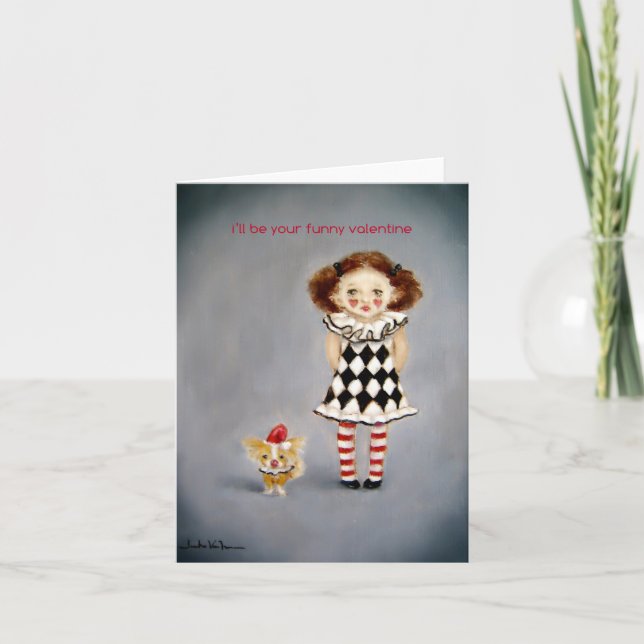 Little Clown Valentine's Day Card (Front)