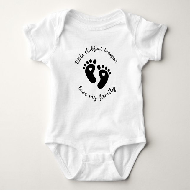 Little Clubfoot Trooper Baby Bodysuit (Front)