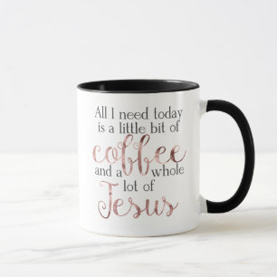 Little Coffee, Lot of Jesus Mug - Rose